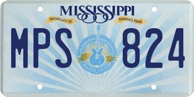 MS license plate MPS824