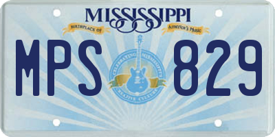 MS license plate MPS829