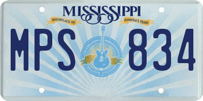 MS license plate MPS834