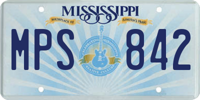 MS license plate MPS842