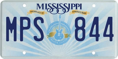 MS license plate MPS844