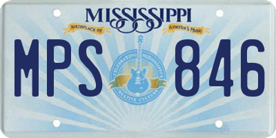 MS license plate MPS846