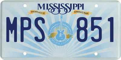 MS license plate MPS851