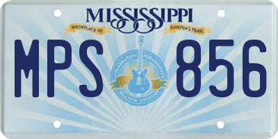 MS license plate MPS856