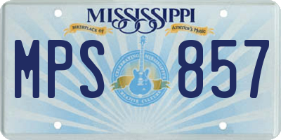 MS license plate MPS857