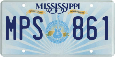 MS license plate MPS861