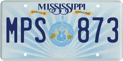 MS license plate MPS873
