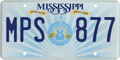 MS license plate MPS877
