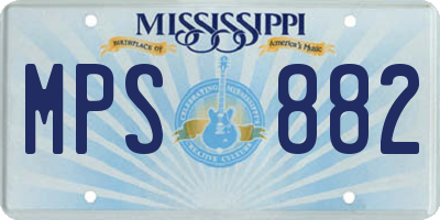 MS license plate MPS882