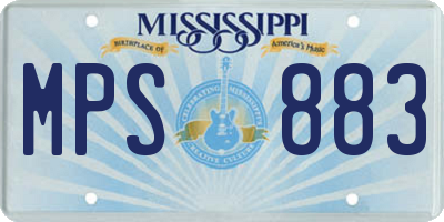 MS license plate MPS883