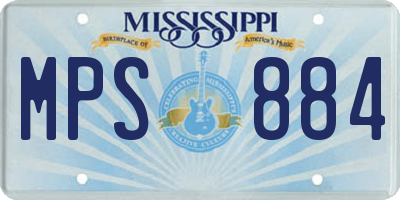 MS license plate MPS884