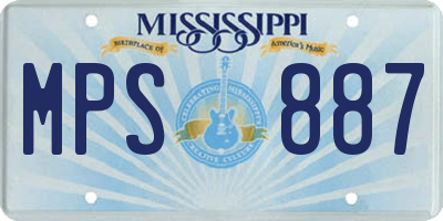 MS license plate MPS887