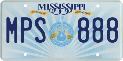 MS license plate MPS888