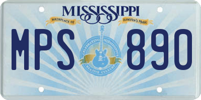 MS license plate MPS890