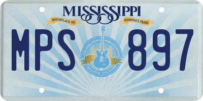 MS license plate MPS897