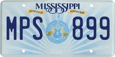 MS license plate MPS899