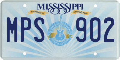 MS license plate MPS902