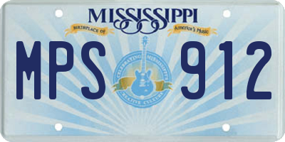 MS license plate MPS912