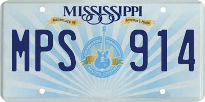 MS license plate MPS914