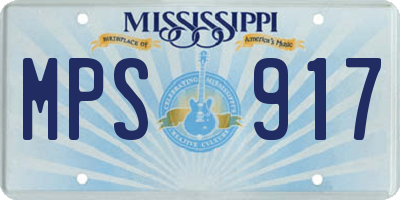 MS license plate MPS917