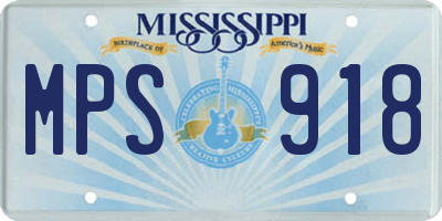MS license plate MPS918