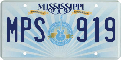 MS license plate MPS919