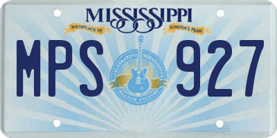 MS license plate MPS927