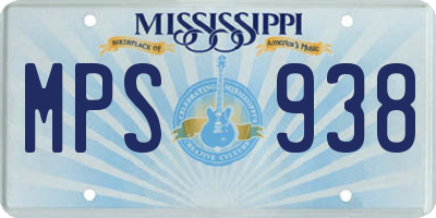 MS license plate MPS938