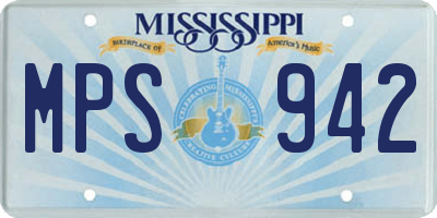 MS license plate MPS942