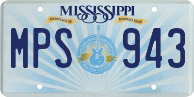 MS license plate MPS943