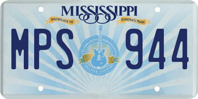 MS license plate MPS944