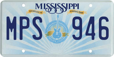 MS license plate MPS946