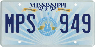 MS license plate MPS949
