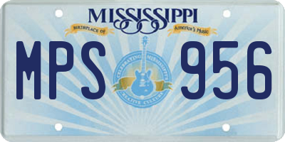 MS license plate MPS956