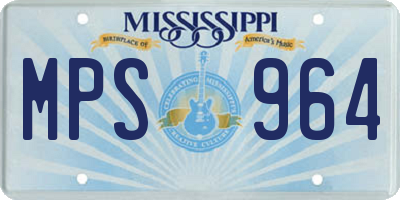MS license plate MPS964