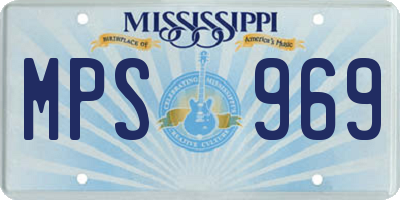 MS license plate MPS969