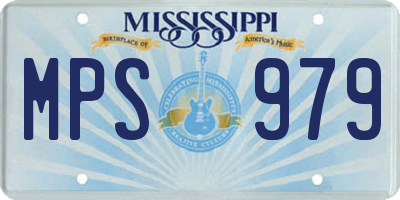 MS license plate MPS979