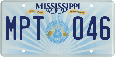 MS license plate MPT046
