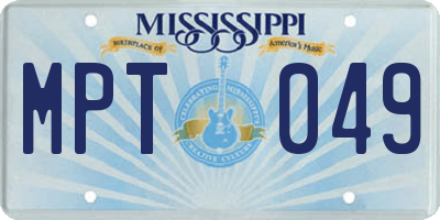 MS license plate MPT049