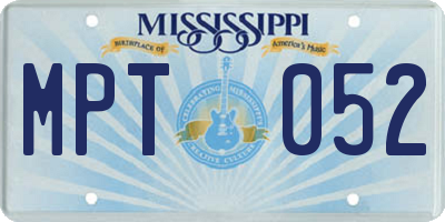 MS license plate MPT052