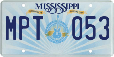 MS license plate MPT053