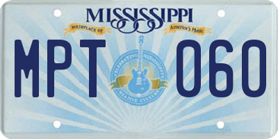 MS license plate MPT060