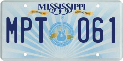 MS license plate MPT061