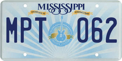 MS license plate MPT062