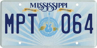 MS license plate MPT064
