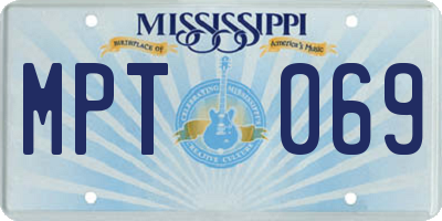 MS license plate MPT069