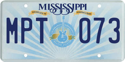 MS license plate MPT073