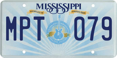 MS license plate MPT079