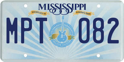 MS license plate MPT082