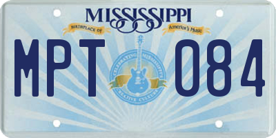 MS license plate MPT084